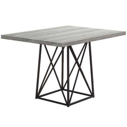 Picture of 36" x 48" 31" GreywithBlack  Reclaimed Wood  Particle Board and Metal  Dining Table