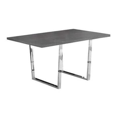 Picture of 35.5" x 59" x 30.25" Grey Particle Board Metal  Dining Table