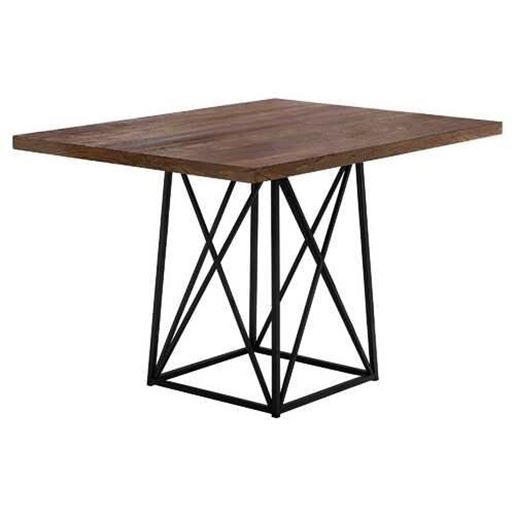 Picture of 36" x 48" 31" BrownwithBlack  Reclaimed Wood  Particle Board and Metal  Dining Table