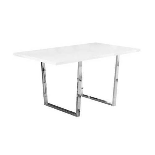 Picture of 35.5" x 59" x 30.25" White Particle Board Metal  Dining Table