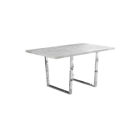 Picture of 35.5" x 59" x 30.25" Grey Particle Board Metal  Dining Table