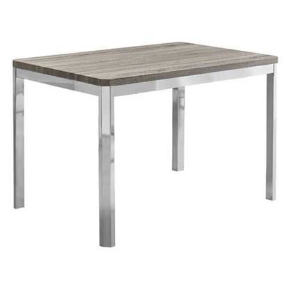 Picture of 31.5" x 47.5" x 30" Dark Taupe Hollow Core Particle Board Metal  Dining Table