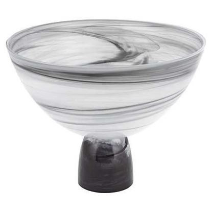 Picture of 10" Mouth Blown Polish Glass Footed Centerpiece Bowl