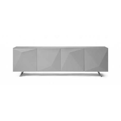 Picture of 94" X 18" X 29" Grey Glass Buffet