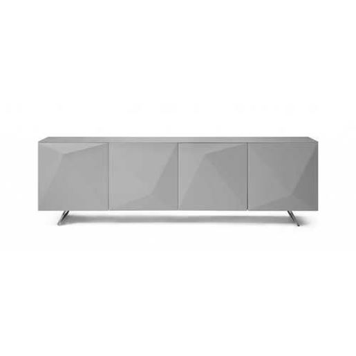 Picture of 94" X 18" X 29" Grey Glass Buffet