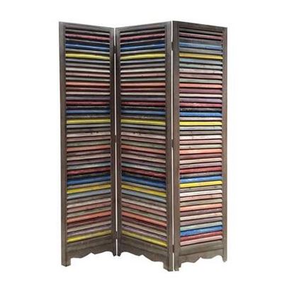 Picture of 1" x 48" x 71" Multi Colored Wood Shutter  Screen
