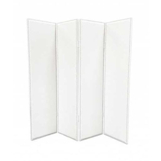 Picture of 1" x 84" x 84" White Faux leather  Screen