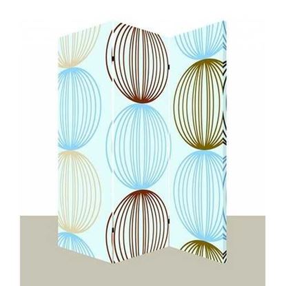 Image de 1" x 48" x 72" Multi Color Wood Canvas Sphere  Screen