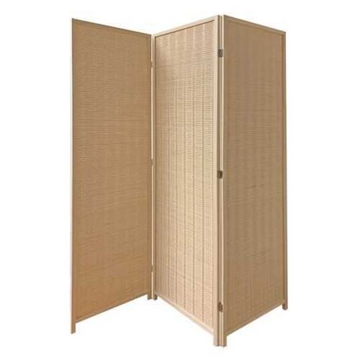 Picture of Natural Color Bamboo 3 Panel Room Divider Screen