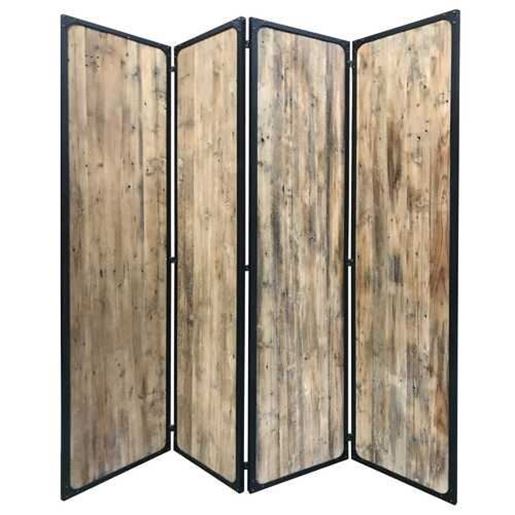 Picture of 4 Panel Brown Room Divider