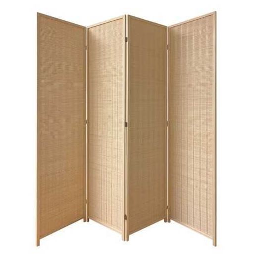 Picture of Natural Woven Bamboo 4 Panel Room Divider Screen