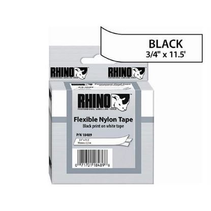 Picture of DYMO RHINO 3/4IN X 11.5FT,  WHITE FLEXIBLE NYLON LABELS