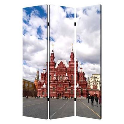 Picture of 1" x 48" x 72" Multi Color Wood Canvas Russia  Screen