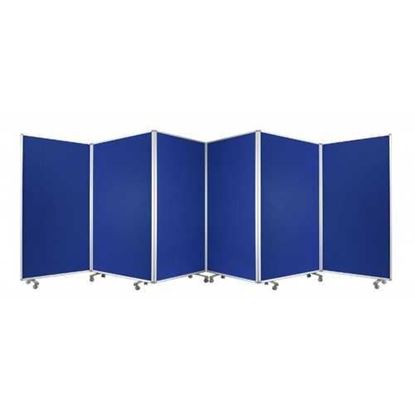 Picture of 212" x 1" x 71" Blue Metal 6 Panel Screen