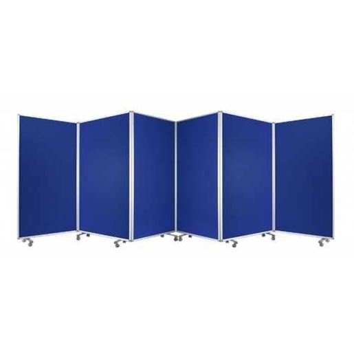 Picture of 212" x 1" x 71" Blue Metal 6 Panel Screen