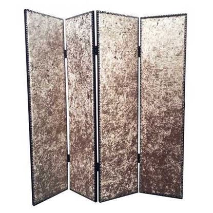 Picture of 1" x 84" x 84" Bronze Wood & Fabric  Screen