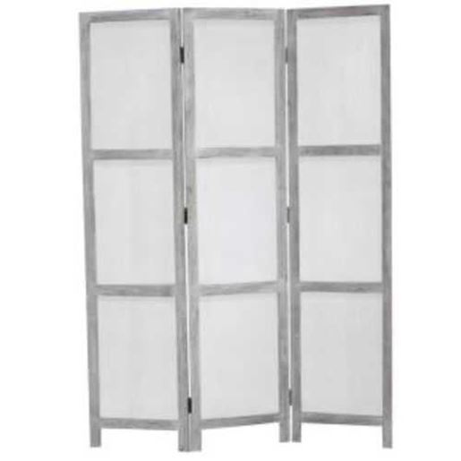 Picture of 1" x 53" x 67" Gray Wood Breezer Mesh  Screen