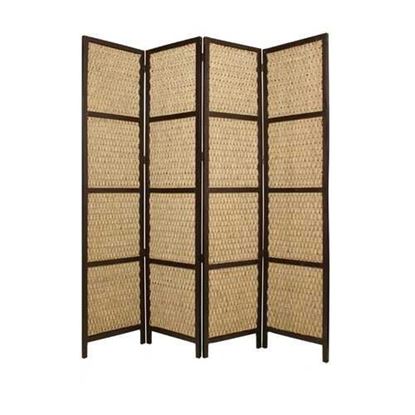 Picture of 1" x 80" x 96" Brown Wood Braided Rope  Screen