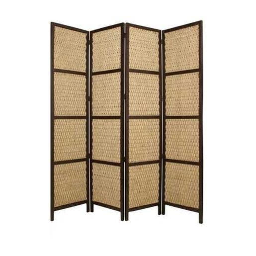 Picture of 1" x 80" x 96" Brown Wood Braided Rope  Screen