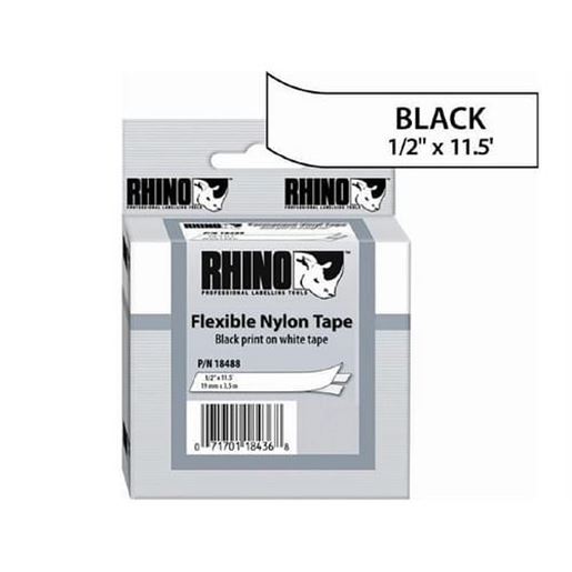 Picture of RHINO 1/2IN X 11.5FT, WHITE FLEXIBLE NYLON LABELS