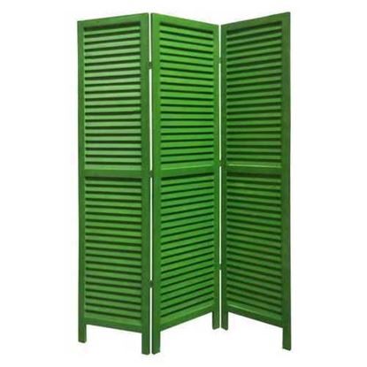 Picture of 1" x 48" x 67" Green Wood Shutter -Screen
