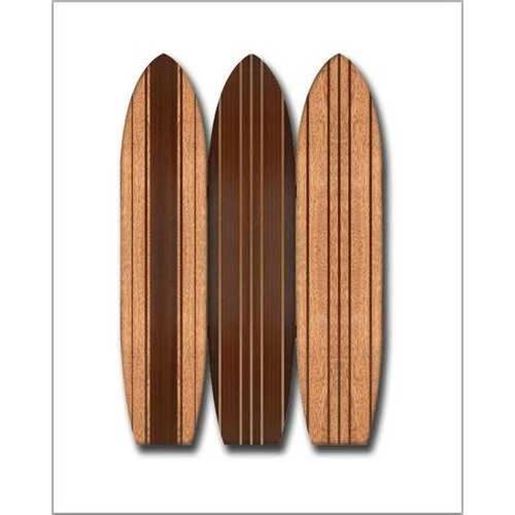 Picture of Warm Brown Long Board 3 Panel Room Divider Screen