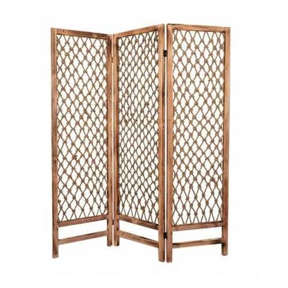 Picture of 1" x 60" x 69" Natural Rope Wooden  Screen