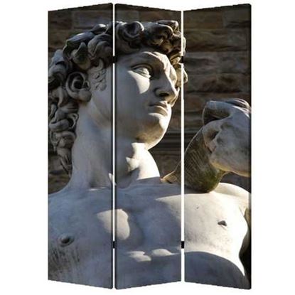 Picture of 1" x 48" x 72" Multi Color Wood Canvas Rome  Screen