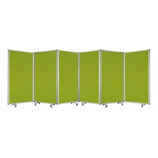 Picture of 212" x 1" x 71" Green Metal 6 Panel Screen