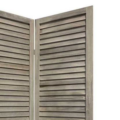 Picture of 3 Panel Grey Shutter Screen Room Divider