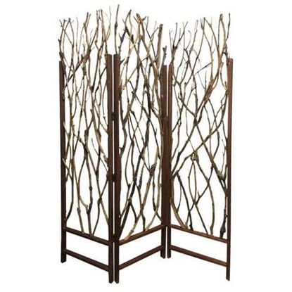 Picture of 1" x 58" x 70" Brown Wood Tree  Screen