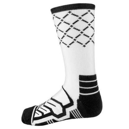 Picture of Large Basketball Compression Socks, White/Black