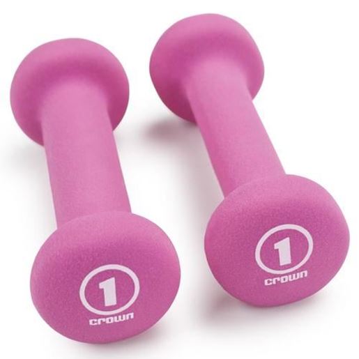 Picture of Pair of 1lb Fuchsia Neoprene Body Sculpting Hand Weights