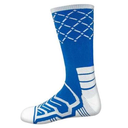 Picture of Large Basketball Compression Socks, Blue/White