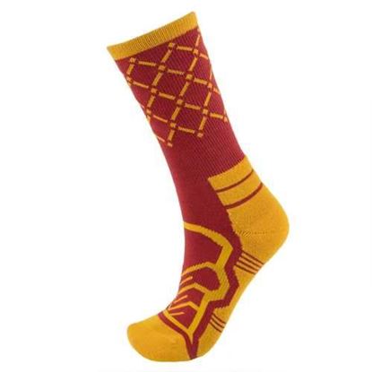 Picture of Medium Basketball Compression Socks, Red/Yellow