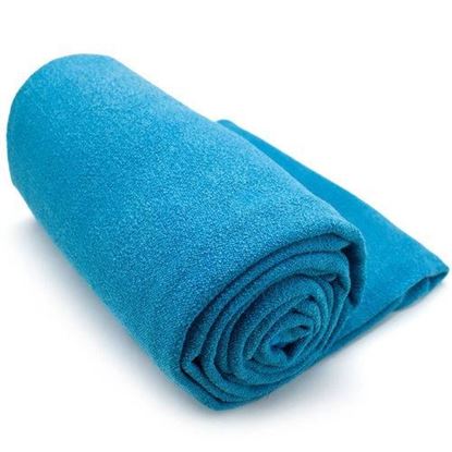 Picture of Blue Non-Slip Microfiber Hot Yoga Towel with Carry Bag