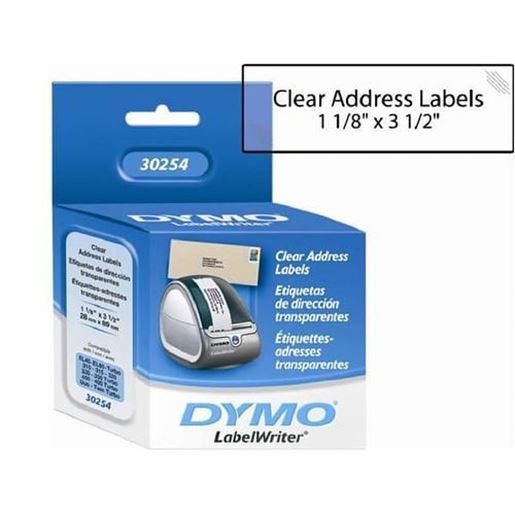 Picture of CLEAR & COLOR ADDRESS LABELS - 130 LABELS. SIZE: 1-1/8IN X 3-1/2IN