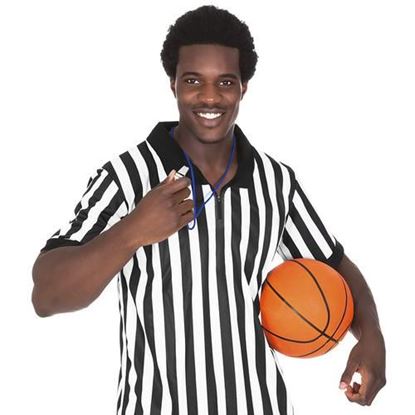 Picture of Men's Official Striped Referee/Umpire Jersey, S