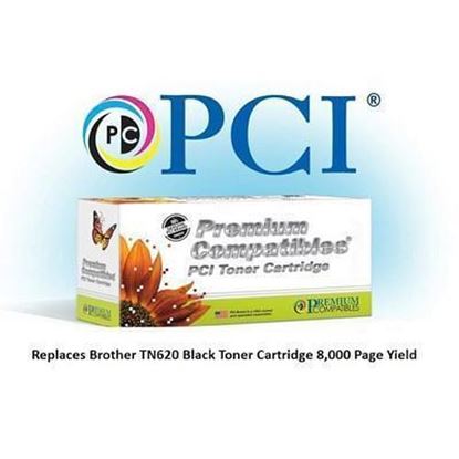 Picture of PCI BROTHER TN-620 TN620 BLACK TONER CARTRIDGE 8000 PAGE HIGH YIELD FITS BROTHER