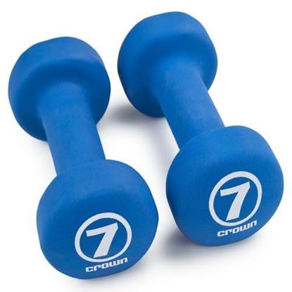 Picture of Pair of 7lb Royal Blue Neoprene Body Sculpting Hand Weights