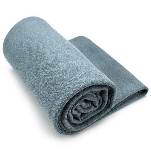 Picture of Gray Non-Slip Microfiber Hot Yoga Towel with Carry Bag