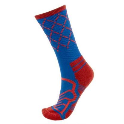 Picture of Medium Basketball Compression Socks, Blue/Red