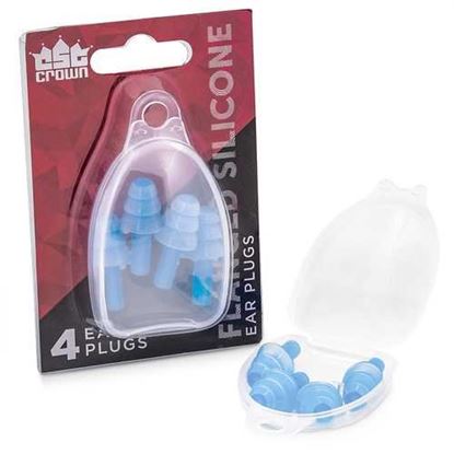 Picture of Blue Silicone Ear Plugs, 4-pack with Case