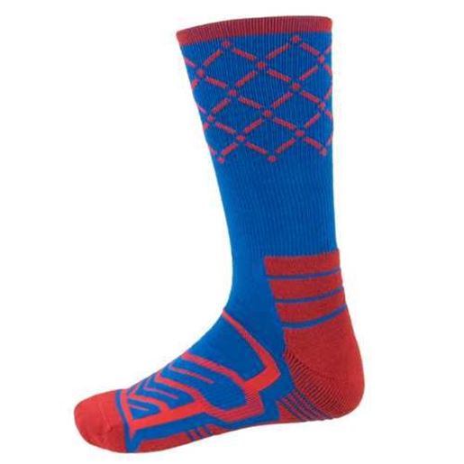 Picture of Large Basketball Compression Socks, Blue/Red