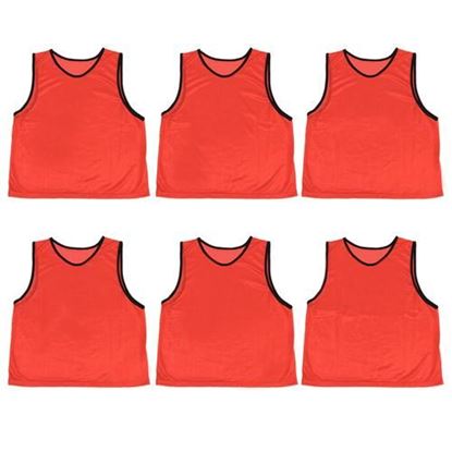 Picture of 6-pack Adult Scrimmage Pinnies, Red