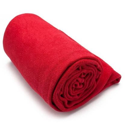 Picture of Red Non-Slip Microfiber Hot Yoga Towel with Carry Bag