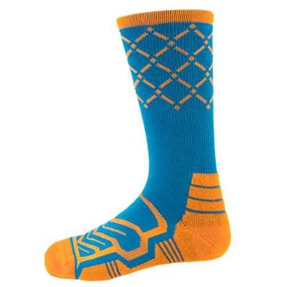 Picture of Large Basketball Compression Socks, Blue/Orange