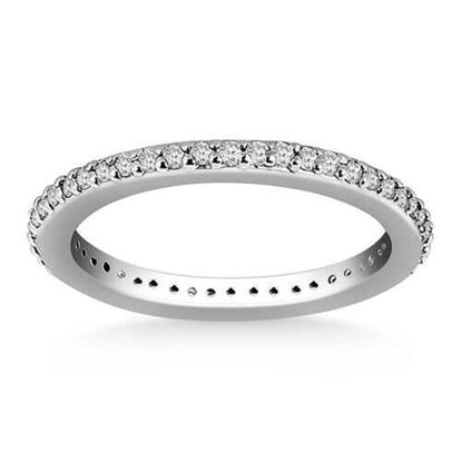 Picture of Size: 8 - 14k White Gold Round Diamond Eternity Ring