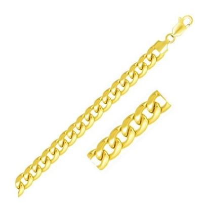 Image de Size: 30'' - 6.7mm 14k Yellow Gold Solid Miami Cuban Chain