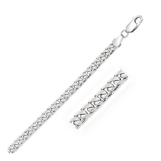 Picture of Size: 24'' - 5.8mm 14k White Gold Solid Miami Cuban Chain